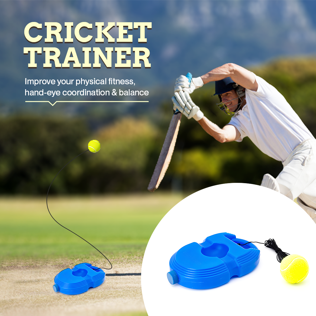 🏏Cricket Trainer Rebound Ball || Self Cricket Practice Training Tool for Adults & Kids