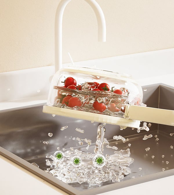 Multifunctional Draining Bowl with foldable handle & FREE Cutest bird Lemon Squeezer✨