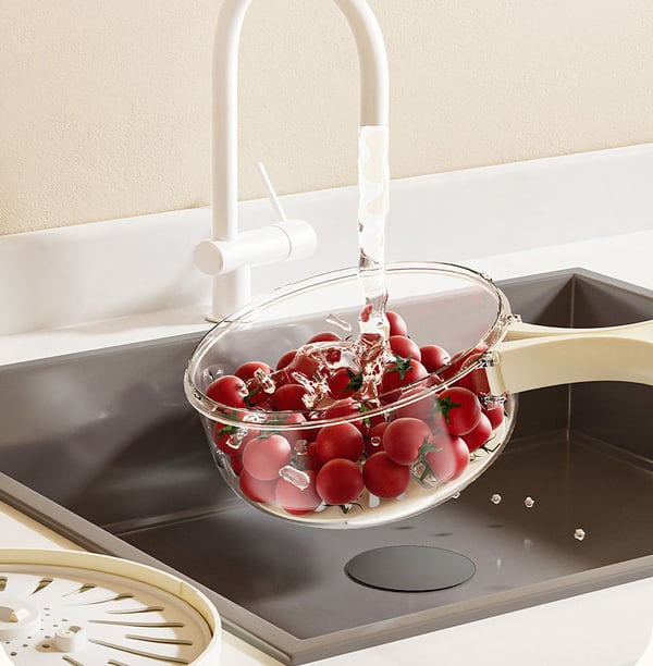 Multifunctional Draining Bowl with foldable handle & FREE Cutest bird Lemon Squeezer✨