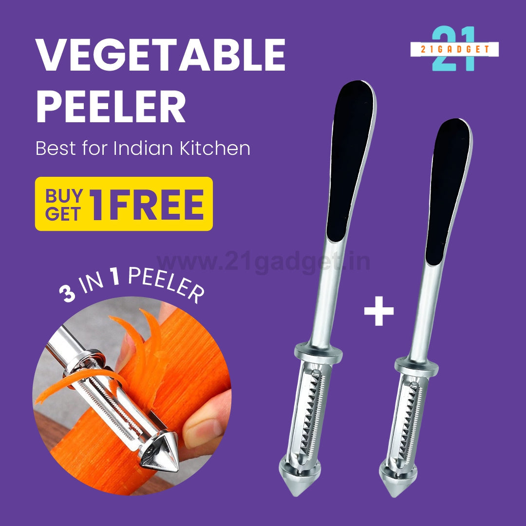 3 in 1 Stainless steel Multifunctional Veggie Peeler (Buy 1 get 1 FREE)