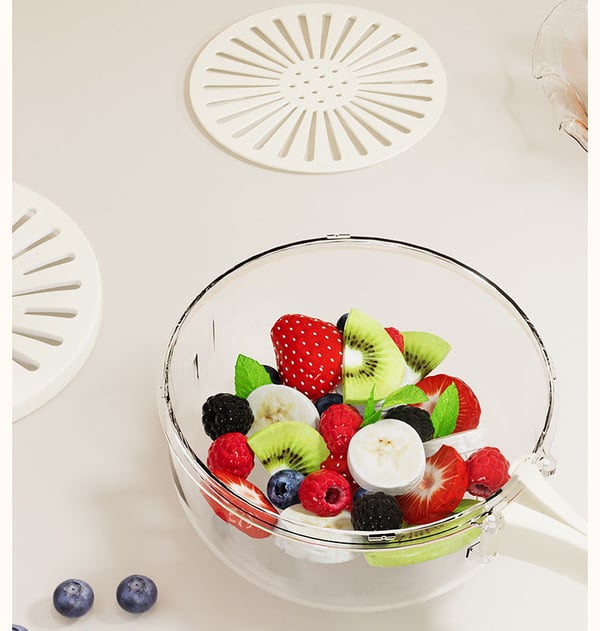 Multifunctional Draining Bowl with foldable handle & FREE Cutest bird Lemon Squeezer✨