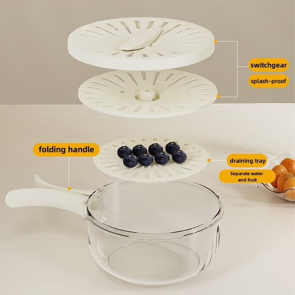 Multifunctional Draining Bowl with foldable handle & FREE Cutest bird Lemon Squeezer✨