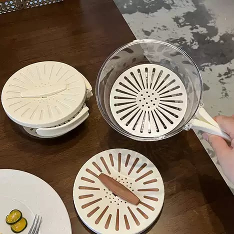 Multifunctional Draining Bowl with foldable handle & FREE Cutest bird Lemon Squeezer✨