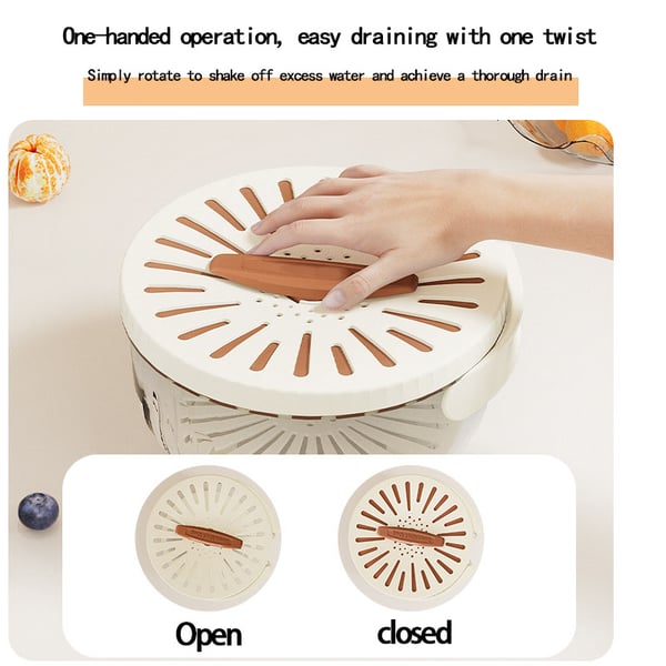 Multifunctional Draining Bowl with foldable handle & FREE Cutest bird Lemon Squeezer✨