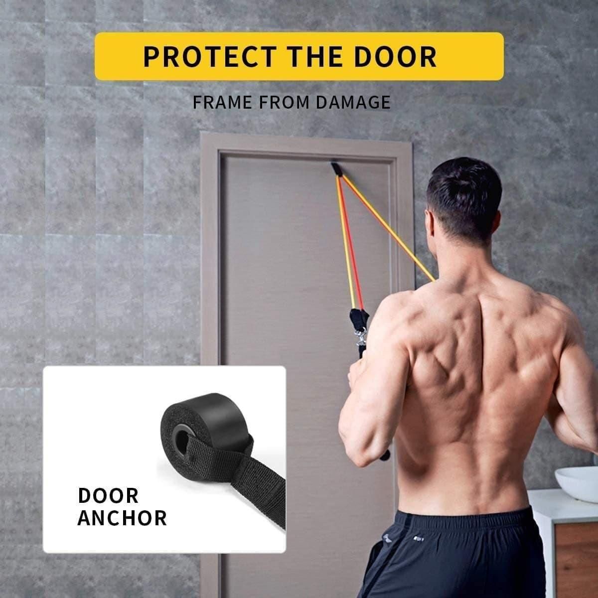 Fitness Bands-Workout Bands with Handles, Door Anchor, Ankle Straps, Training Tubes Practical Exercise Bands, Training Equipment for Arm Leg Training Gym Home Exercises