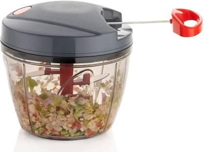 Chopper- 750ml Plastic Vegetable Chopper with 4 Blades