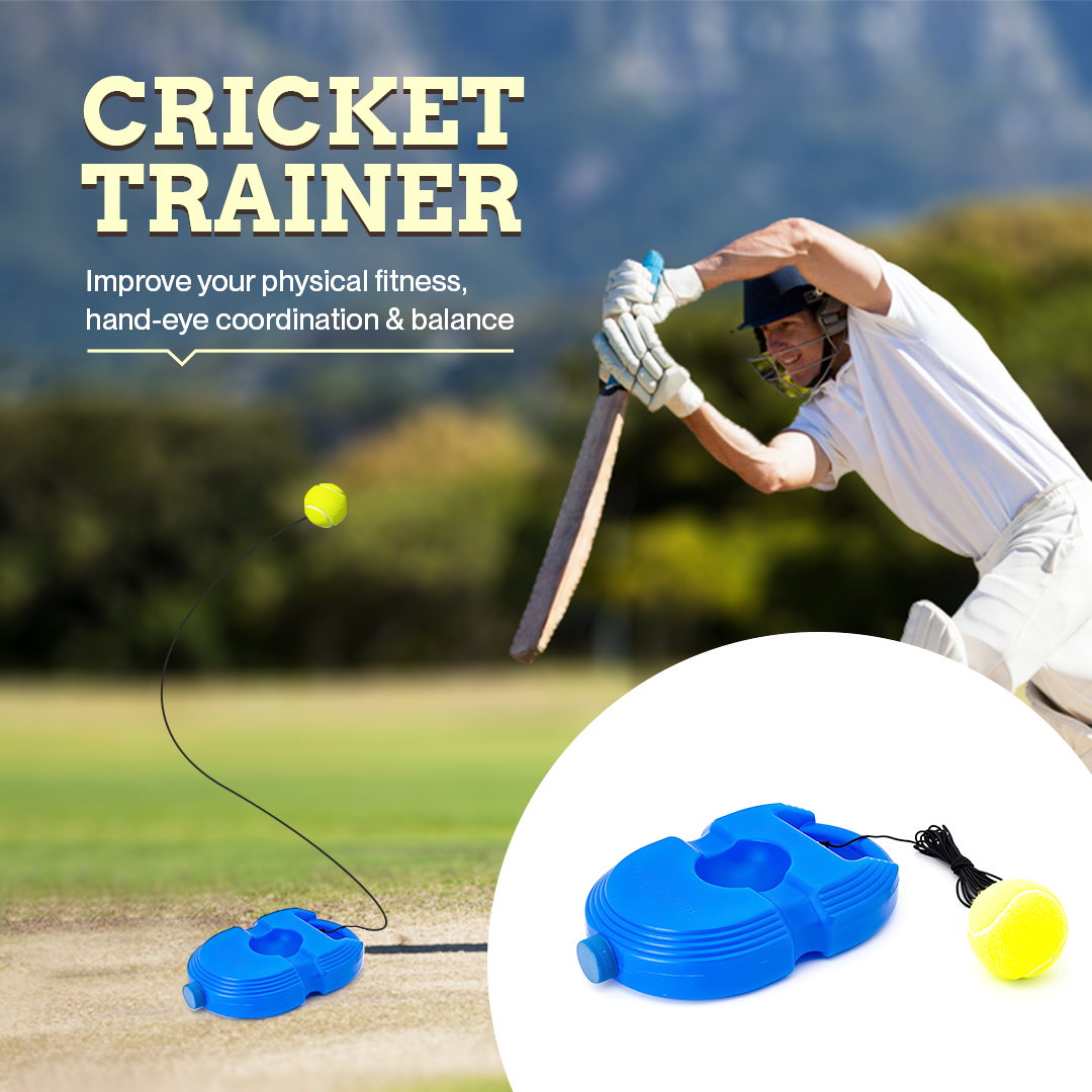 🏏Cricket Trainer Rebound Ball || Self  Cricket Practice Training Tool for Adults & Kids