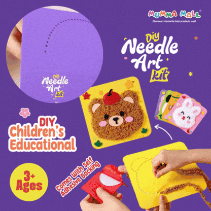 Needle Art Kit – DIY Creative Craft Set for Kids (Ages 3+) | Boosts Creativity, Focus & Hand-Eye Coordination (Buy 1 Get 1 FREE)
