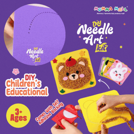 Needle Art Kit – DIY Creative Craft Set for Kids (Ages 3+) | Boosts Creativity, Focus & Hand-Eye Coordination (Buy 1 Get 1 FREE)