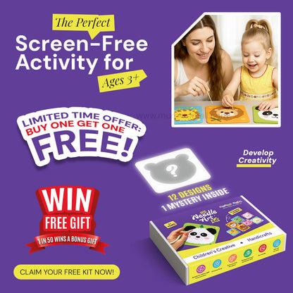 Needle Art Kit – DIY Creative Craft Set for Kids (Ages 3+) | Boosts Creativity, Focus & Hand-Eye Coordination (Buy 1 Get 1 FREE)