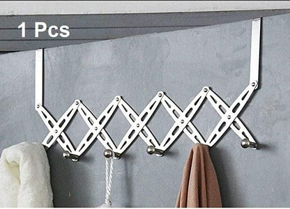 Cloth Hanger- Alloy Steel Hooks for Clothes Hanging Over The Door Hanger, Cloth Hanger for Door, Door Hooks for Clothes ( 6 Hooks )(1 Pcs)