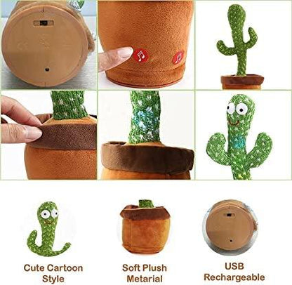 Dancing Cactus Toy Talking+Singing+Dancing+Recording+LED