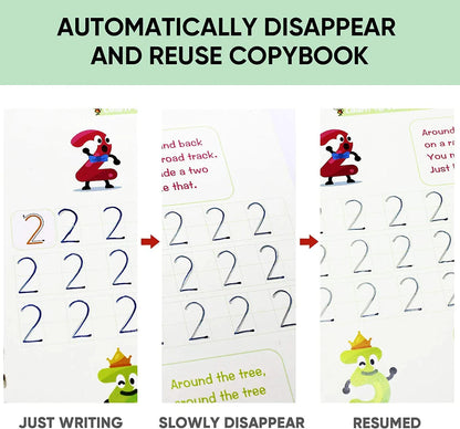 Reusable Magic Book Combo - Buy 1 set & Get 1 set FREE ( 8 Book + 20 Refill+2 Pen+2 Grip )
