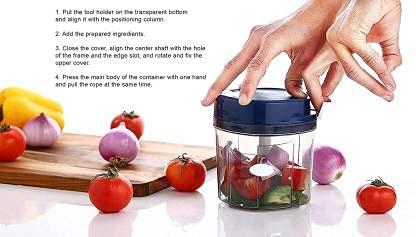 2in1 Big Size Quick Square Chooper, Sabji Cutter, Veg Chopper, Vegtables & Fruits Cutter, Chilli Cutter 1000 ML (Pack Of 1)